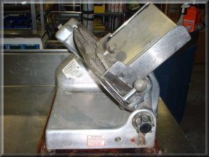Berkel 808 remanufactured slicing machine front - before